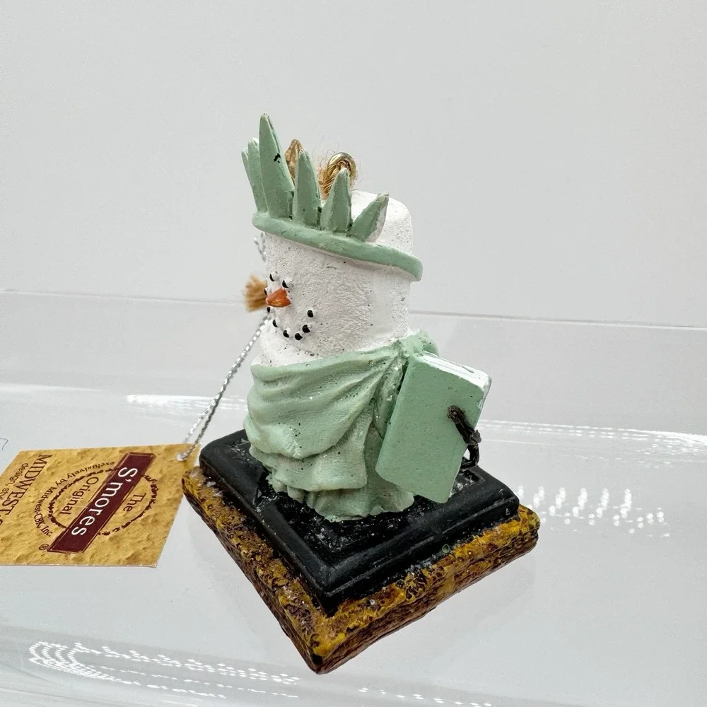 2011 The Original S'mores Midwest Statue Of Liberty Snowman Christmas Ornament